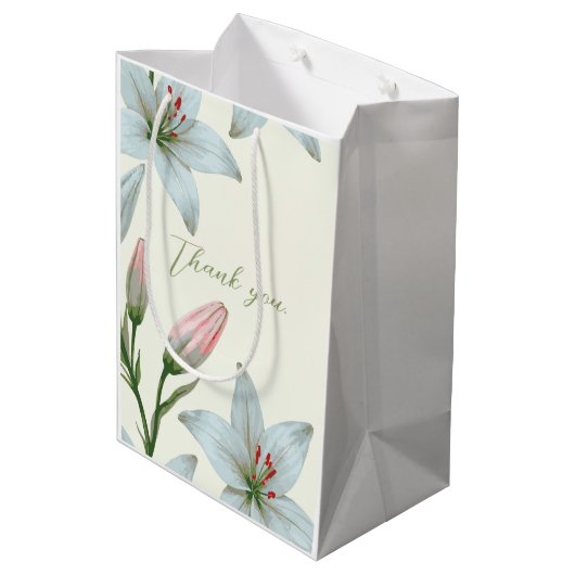 Azure Bloom Medium Cadeauzakje (Achterkant Gekanteld)