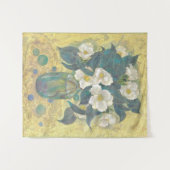 Azure Bloom of the Winter Camellia Wandkleed (Voorkant (horizontaal))