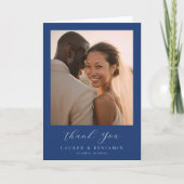 Azure Blooms Wedding Bedankkaart (Voorkant)