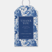 Azure Blooms Wedding Cadeaulabel (Voorkant)