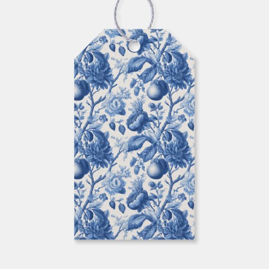 Azure Blooms Wedding Cadeaulabel (Achterkant)