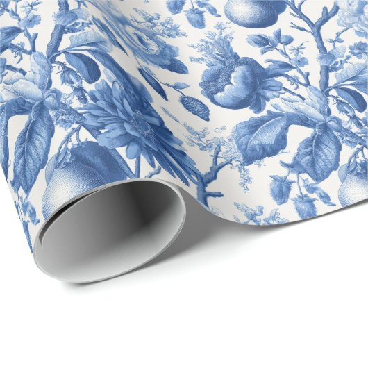 Azure Blooms Wedding Cadeaupapier (Rol Hoek)
