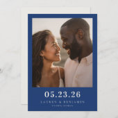 Azure Blooms Wedding Save The Date (Voorkant / Achterkant)