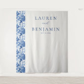 Azure Blooms Wedding Wandkleed (Voorkant)