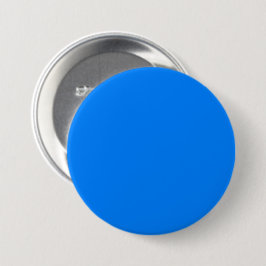 Azure Blue 0080FF Color - Optie om naam toe te voe Ronde Button 7,6 Cm