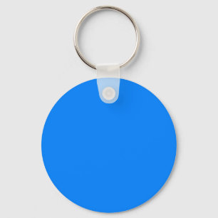 Azure Blue 0080FF Color - Optie om naam toe te voe Sleutelhanger