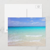 Azure Blue Caribbean Tropical Beach Briefkaart (Voorkant / Achterkant)