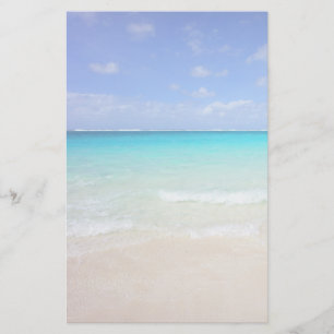 Azure Blue Caribbean Tropical Beach Briefpapier