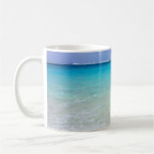 Azure Blue Caribbean Tropical Beach Koffiemok (Links)