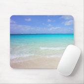 Azure Blue Caribbean Tropical Beach Muismat (Met muis)