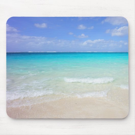 Azure Blue Caribbean Tropical Beach Muismat (Voorkant)