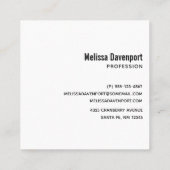 Azure Blue Caribbean Tropical Beach Vierkante Visitekaartje (Achterkant)