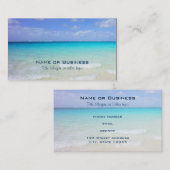 Azure Blue Caribbean Tropical Beach Visitekaartje (Voorkant / Achterkant)