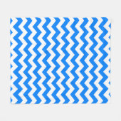 Azure Blue Chevron Fleece Deken (Voorkant (Horizontaal))