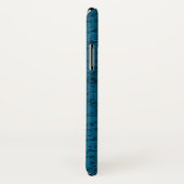Azure Blue Cork look Wood Grain Case-Mate iPhone Case (Achterkant / rechts)