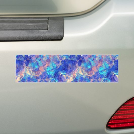 Azure Blue Crumpled Texture Bumpersticker (Op auto)