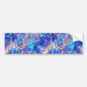 Azure Blue Crumpled Texture Bumpersticker (Voorkant)