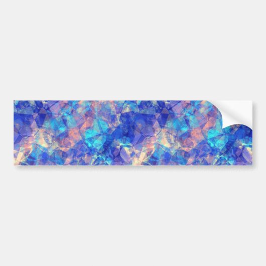 Azure Blue Crumpled Texture Bumpersticker (Voorkant)