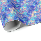 Azure Blue Crumpled Texture Cadeaupapier (Rol Hoek)