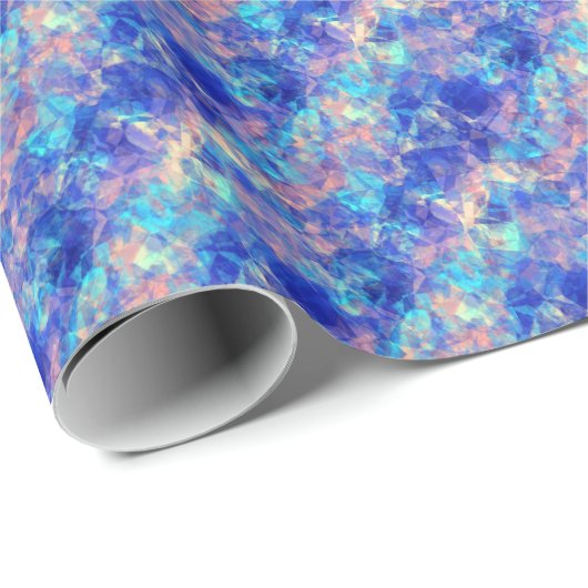 Azure Blue Crumpled Texture Cadeaupapier (Rol Hoek)