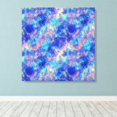 Azure Blue Crumpled Texture Canvas Afdruk (Insitu (Houten vloer))