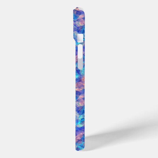 Azure Blue Crumpled Texture Case-Mate iPhone Case (Achterkant / Links)