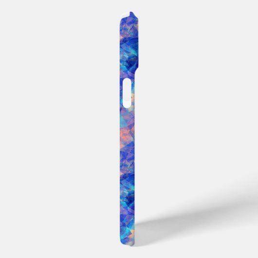 Azure Blue Crumpled Texture Case-Mate iPhone Case (Achterkant / Rechts)