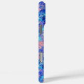 Azure Blue Crumpled Texture Case-Mate iPhone Case (Achterkant / Rechts)