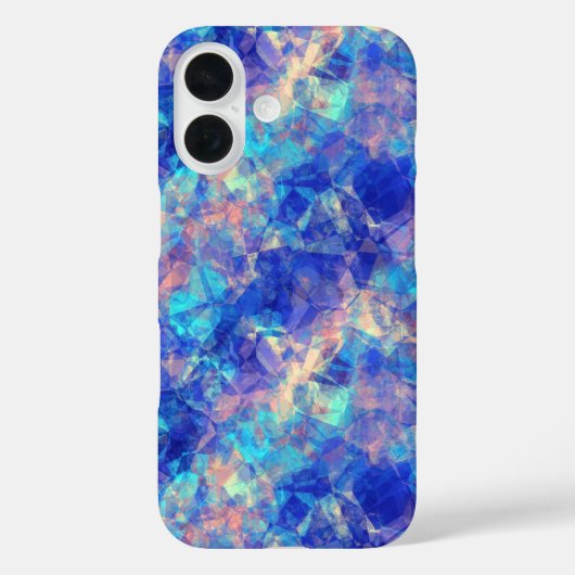 Azure Blue Crumpled Texture Case-Mate iPhone Case (Achterkant)