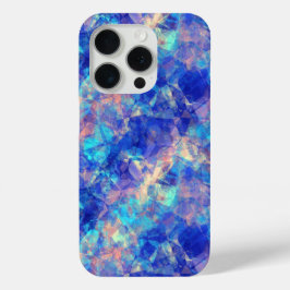 Azure Blue Crumpled Texture iPhone 15 Pro Case