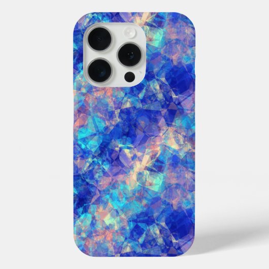 Azure Blue Crumpled Texture Case-Mate iPhone Case (Achterkant)