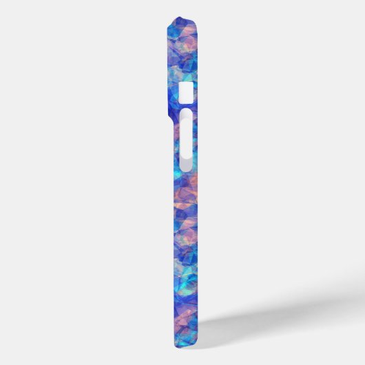 Azure Blue Crumpled Texture Case-Mate iPhone Case (Achterkant / Links)