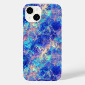 Azure Blue Crumpled Texture Case-Mate iPhone Case (Achterkant)