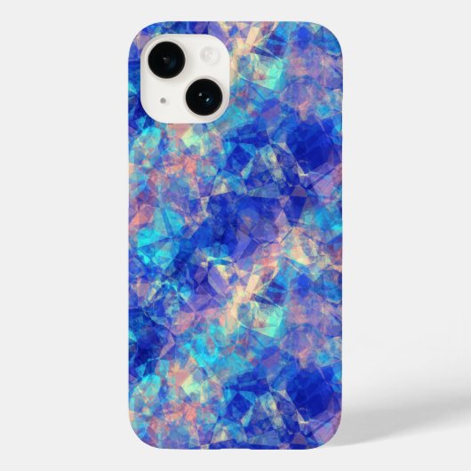 Azure Blue Crumpled Texture Case-Mate iPhone Case (Achterkant)