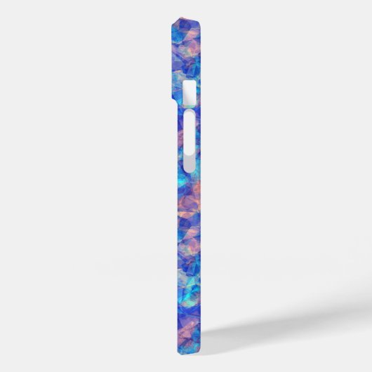 Azure Blue Crumpled Texture Case-Mate iPhone Case (Achterkant / Links)