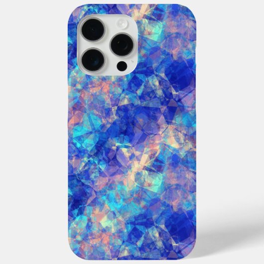 Azure Blue Crumpled Texture Case-Mate iPhone Case (Achterkant)