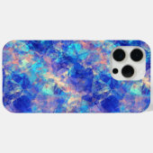 Azure Blue Crumpled Texture Case-Mate iPhone Case (Achterkant (horizontaal))