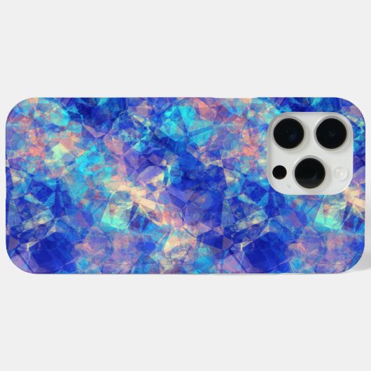 Azure Blue Crumpled Texture Case-Mate iPhone Case (Achterkant (horizontaal))