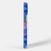 Azure Blue Crumpled Texture Case-Mate iPhone Case (Achterkant / Rechts)