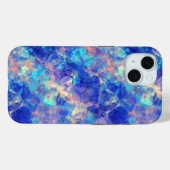 Azure Blue Crumpled Texture Case-Mate iPhone Case (Achterkant (horizontaal))