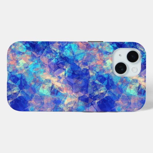 Azure Blue Crumpled Texture Case-Mate iPhone Case (Achterkant (horizontaal))