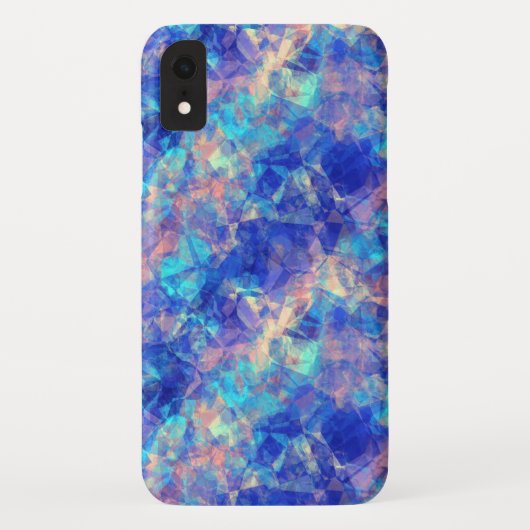 Azure Blue Crumpled Texture Case-Mate iPhone Case (Achterkant)