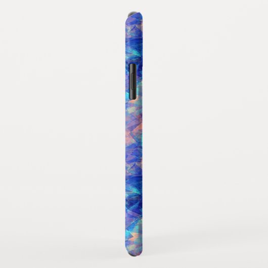 Azure Blue Crumpled Texture Case-Mate iPhone Case (Achterkant/rechts)