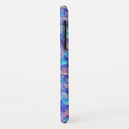 Azure Blue Crumpled Texture Case-Mate iPhone Case (Achterkant/links)