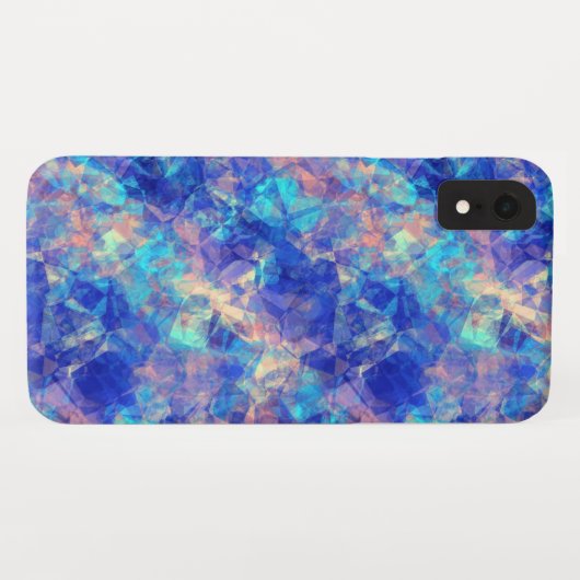 Azure Blue Crumpled Texture Case-Mate iPhone Case (Achterkant (horizontaal))