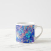 Azure Blue Crumpled Texture Espresso Kop (Rechts)