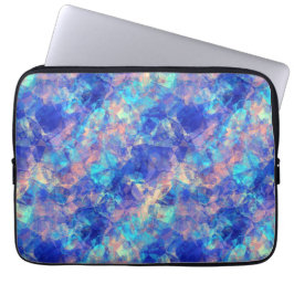 Azure Blue Crumpled Texture Laptop Sleeve