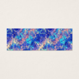 Azure Blue Crumpled Texture Mini Visitekaartjes