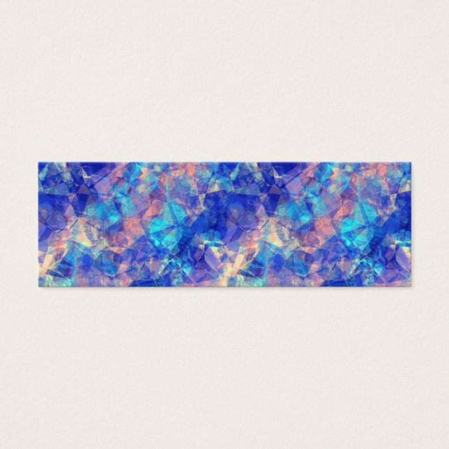 Azure Blue Crumpled Texture Mini Visitekaartjes (Voorkant)