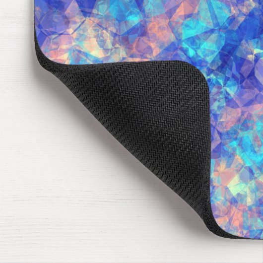 Azure Blue Crumpled Texture Muismat (Hoek)